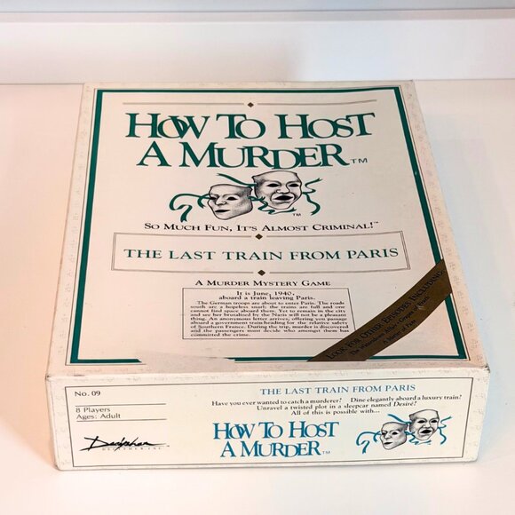 Vintage How To Host A Murder Dinner Mystery Game Last Train From Paris 1986 - Picture 2 of 16